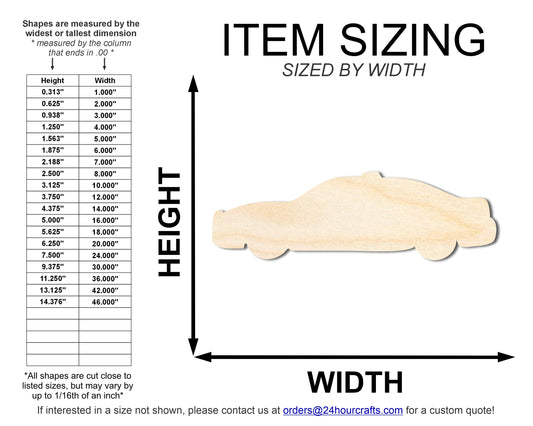 Unfinished Police Car Shape | DIY Craft Cutout | up to 46" DIY