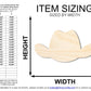 Unfinished Wood Cowboy Hat Shape | DIY Craft Cutout | up to 46" DIY
