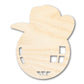 Unfinished Disco Cowgirl Shape | DIY Craft Cutout | up to 46" DIY