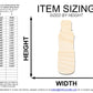 Unfinished Mexican Spice Bottle Shape | DIY Craft Cutout | up to 46" DIY