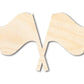 Unfinished Crossed Flags Shape | DIY Craft Cutout | up to 46" DIY
