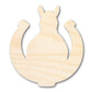 Unfinished Horseshoe Horse Shape | DIY Craft Cutout | up to 46" DIY