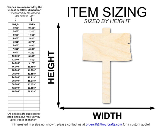 Unfinished Wooden Sign Shape | DIY Craft Cutout | up to 46" DIY