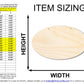 Unfinished Oval Door Hanger | DIY Craft Cutout | Door Hanger | up to 46" DIY