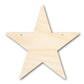 Unfinished Star Door Hanger | DIY Craft Cutout | Door Hanger | up to 46" DIY