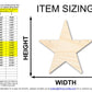 Unfinished Star Door Hanger | DIY Craft Cutout | Door Hanger | up to 46" DIY