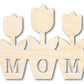 Unfinished Mom Flower Pot Shape | DIY Craft Cutout | up to 46" DIY