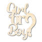 Unfinished Girl or Boy Sign Shape | DIY Craft Cutout | up to 46" DIY