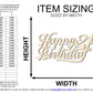 Unfinished Happy 21st Birthday Sign Shape | DIY Craft Cutout | up to 46" DIY