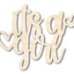 Unfinished Its A Girl Sign Shape | DIY Craft Cutout | up to 46" DIY