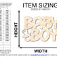 Unfinished Baby Boy Sign Shape | DIY Craft Cutout | up to 46" DIY