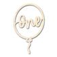 Unfinished One Balloon Shape | DIY Craft Cutout | up to 46" DIY