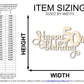 Unfinished Happy 50th Birthday Sign Shape | DIY Craft Cutout | up to 46" DIY