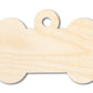 Unfinished Wood Bone Dog Tag Shape | DIY Craft Cutout | up to 46" DIY