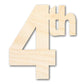 Unfinished Wood 4th Cutout | DIY Craft Cutout | up to 46" DIY