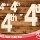 Unfinished Wood 4th Cutout | DIY Craft Cutout | up to 46" DIY