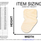 Unfinished Wood Baby Sock Shape | DIY Craft Cutout | up to 46" DIY