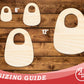 Unfinished Wood Baby Bib Shape | DIY Craft Cutout | up to 46" DIY