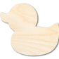 Unfinished Wood Cute Rubber Duck Shape | DIY Craft Cutout | up to 46" DIY