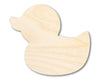Unfinished Wood Cute Rubber Duck Shape | DIY Craft Cutout | up to 46" DIY