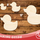 Unfinished Wood Cute Rubber Duck Shape | DIY Craft Cutout | up to 46" DIY
