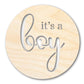 Unfinished Wood It's A Boy Cutout | DIY Craft Shape | up to 46" DIY