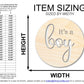 Unfinished Wood It's A Boy Cutout | DIY Craft Shape | up to 46" DIY