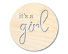 Unfinished Wood It's A Girl Cutout | DIY Craft Shape | up to 46" DIY