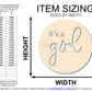Unfinished Wood It's A Girl Cutout | DIY Craft Shape | up to 46" DIY