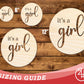 Unfinished Wood It's A Girl Cutout | DIY Craft Shape | up to 46" DIY