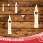 Unfinished Wood Big Ben Shape | DIY Craft Cutout | up to 46" DIY