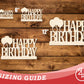 Unfinished Wood Happy Birthday Shape | DIY Craft Cutout | up to 46" DIY