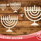 Unfinished Wood Hanukkah Shape | DIY Craft Cutout | up to 46" DIY