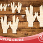 Unfinished Wood Priestly Blessing Hands Shape | DIY Craft Cutout | up to 46" DIY