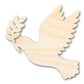 Unfinished Wood Dove and Olive Branch Shape | DIY Craft Cutout | up to 46" DIY