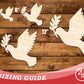 Unfinished Wood Dove and Olive Branch Shape | DIY Craft Cutout | up to 46" DIY