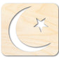 Unfinished Wood Islam Symbol Shape | DIY Craft Cutout | up to 46" DIY