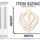 Unfinished Wood Khanda Sikhism Symbol Shape | DIY Craft Cutout | up to 46" DIY