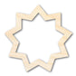 Unfinished Wood Baha'i Symbol Shape | DIY Craft Cutout | up to 46" DIY