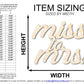 Unfinished Wood Miss to Mrs Shape | DIY Craft Cutout | up to 46" DIY