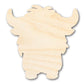 Unfinished Wood Cute Highland Cow Shape | DIY Craft Cutout | up to 46" DIY