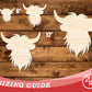 Unfinished Wood Highland Cow Head Shape | DIY Craft Cutout | up to 46" DIY