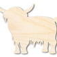 Unfinished Wood Highland Cow Shape | DIY Craft Cutout | up to 46" DIY