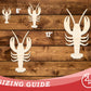 Unfinished Wood Crawfish Shape | DIY Craft Cutout | up to 46" DIY