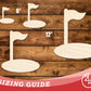 Unfinished Wood Golf Hole Shape | DIY Craft Cutout | up to 46" DIY