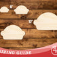 Unfinished Wood Pie Shape | DIY Craft Cutout | up to 46" DIY