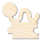 Unfinished Wood Bookworm Shape | DIY Craft Cutout | up to 46" DIY