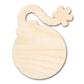 Unfinished Wood Cartoon Bomb Shape | DIY Craft Cutout | up to 46" DIY