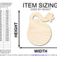 Unfinished Wood Cartoon Bomb Shape | DIY Craft Cutout | up to 46" DIY