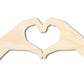 Unfinished Wood Heart Hands Shape | DIY Craft Cutout | up to 46" DIY